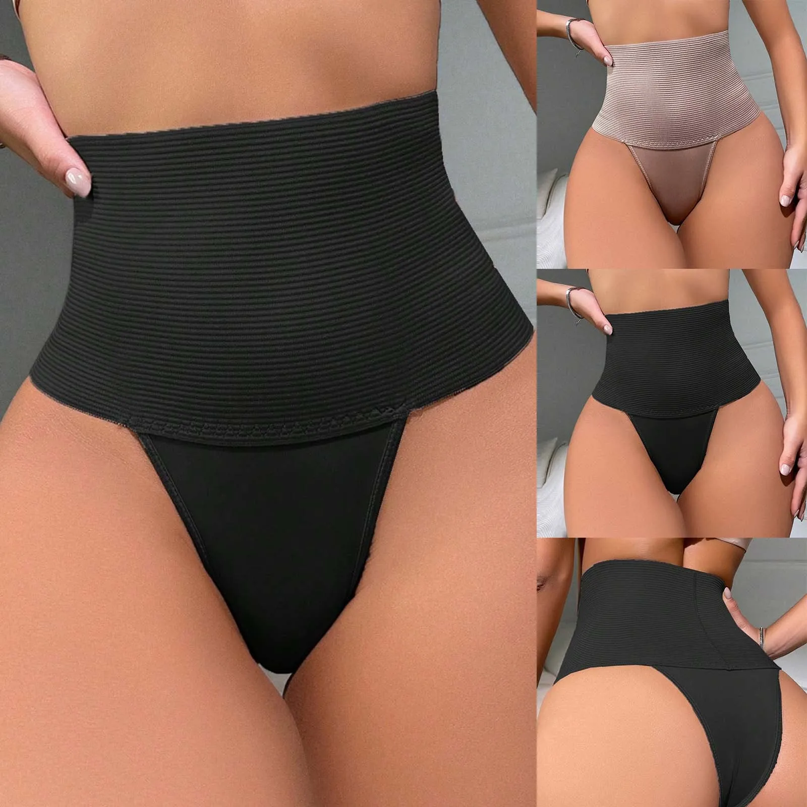 

Women's 1 Piece Solid Color High Waist Tight Fitting Briefs Costume Fashionable Shaping Underpants Appear Thin Costume For Women
