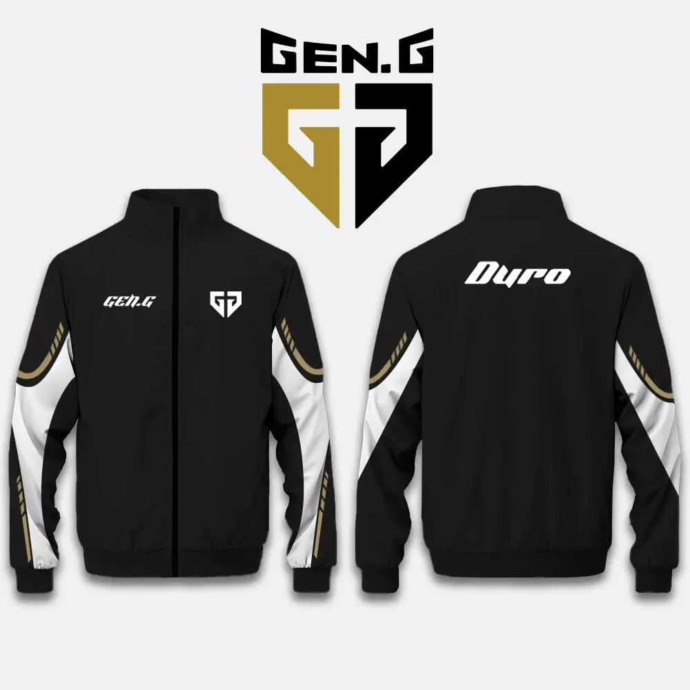 2025 New Gen.G Esports Club Team Jersey Autumn And Winter Gamer Daily Casual Jacket Fan Gift Customizable Name Stand Collar Top