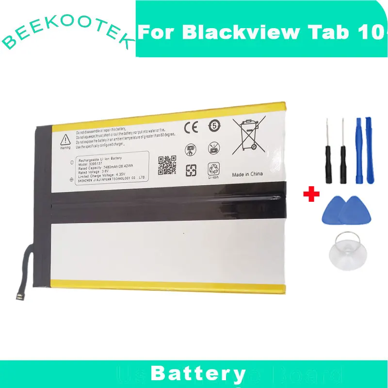 

Новый оригинальный аккумулятор Blackview Tab 10, емкость батареи 7480 мАч, аксессуары для Blackview Tab 10, планшета, ПК, телефона