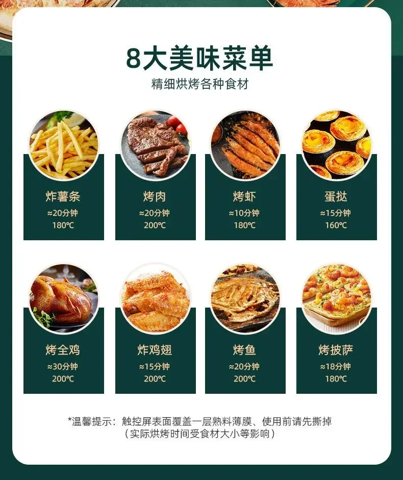 Description Picture 6 of itemNew Smart Oil-Free Air Fryer - Large Cap Multifunc., Automatic, Visual, For Home