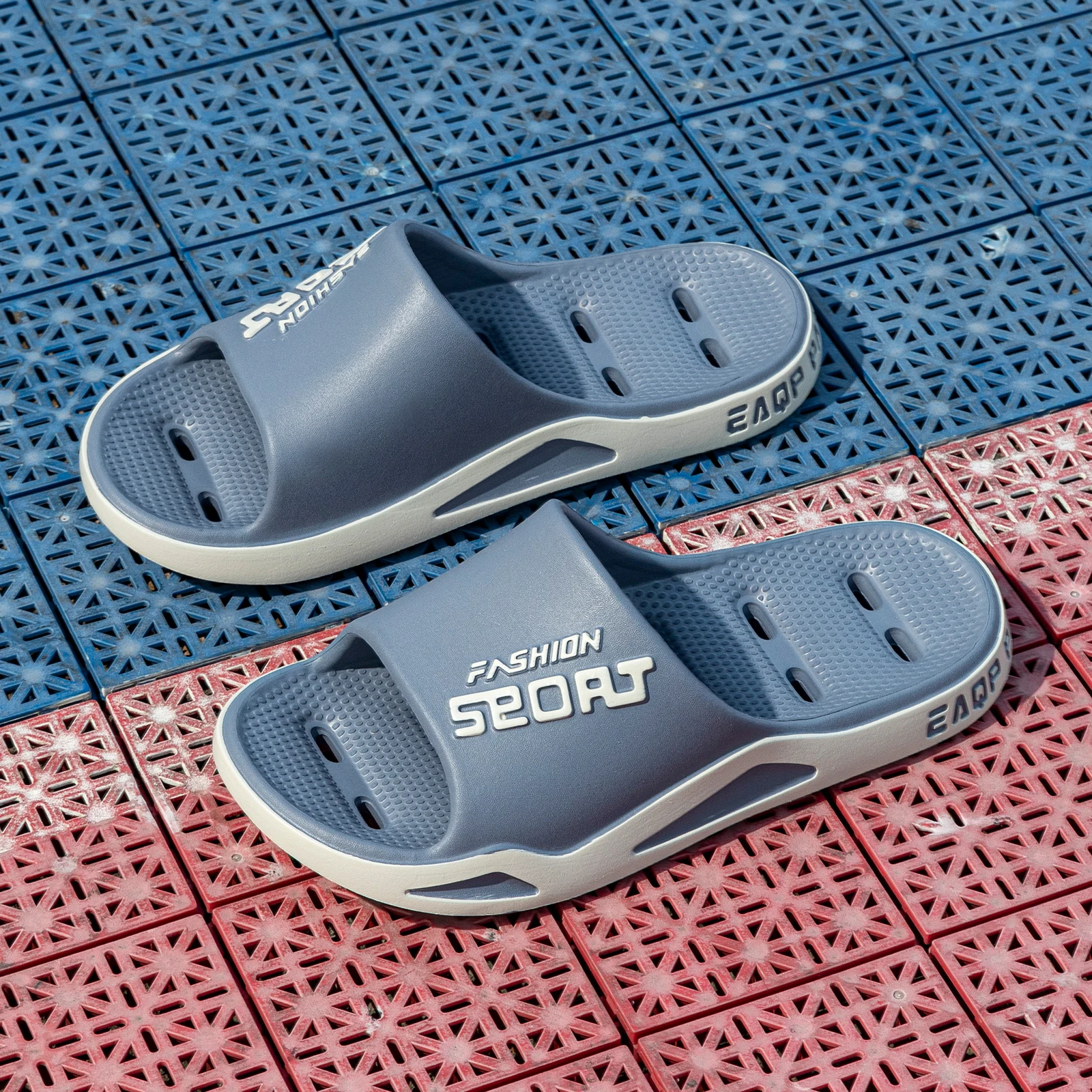Sommer Zu Hause Bequeme Casual Flache männer Schlafzimmer Hausschuhe Strand Modische Kühlen Offene spitze Einfache Anti Slip Paar Indoor Schuhe – Detail 3