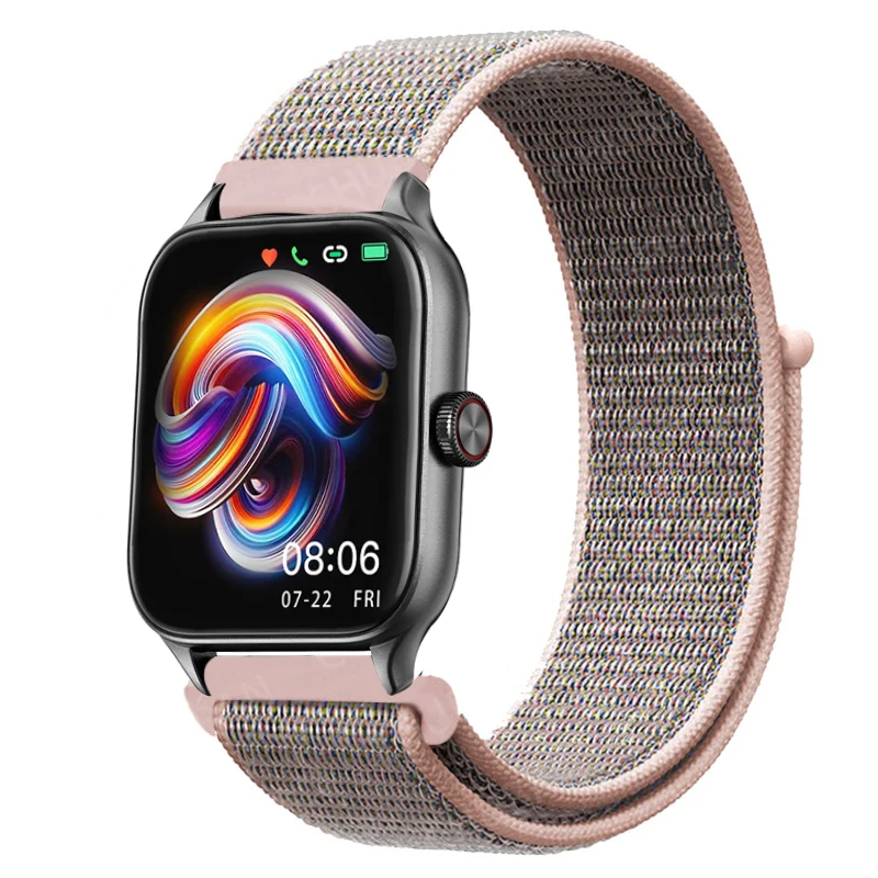 Sport Nylon Loop Bracelet Strap, 22mm or 20mm, Compatible with Popular Smartwatches