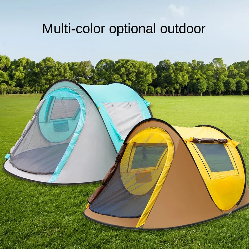 Outdoor Camping Tent 3-4 People Fully Automatic Speed Opening Ultra Lightweight Portable Rainproof Beach Tent