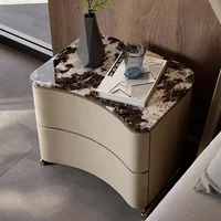 Commode de chambre à coucher, table de chevet mobile, armoire de rangement de luxe en bois pour salon, meuble de rangement Criado Mudo pour la maison 2