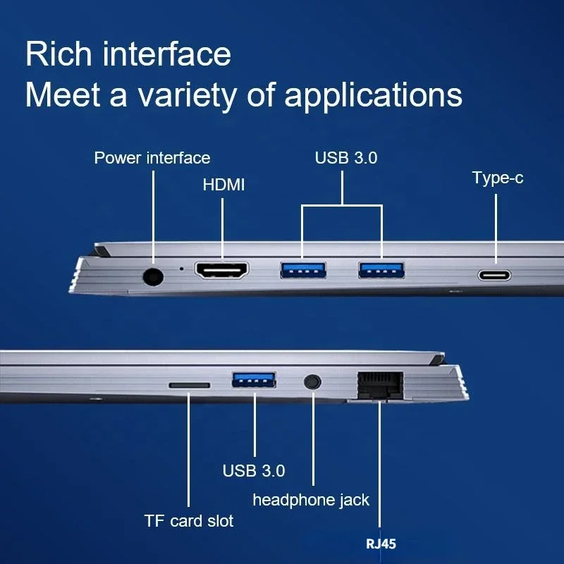Laptop Desktop Computer I9 Office Gaming Notebooks Windows 11 15.6" 10 Gen Intel Core I9-10885H 64GB RAM 2TB SSD Dual M.2 RJ45 2