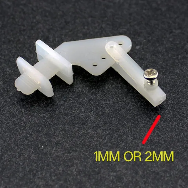 100 Sets Medium Nylon Control Horn and Clevis 21mm Set Rudder Servo Ailerons Elevators For RC Fixed Wing Airplane 1mm 2mm Collet