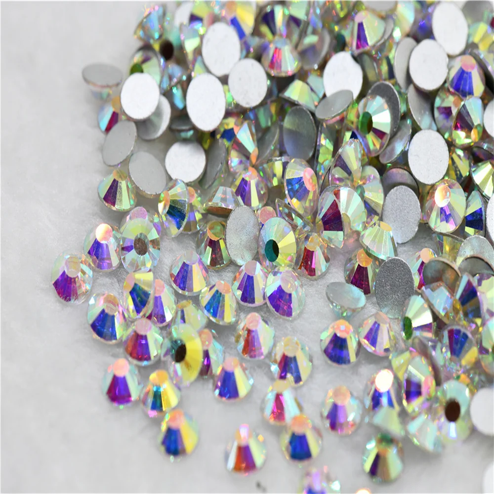 1440pcs Non Hotfix Mixed size crystal ab silver gold FlatBack