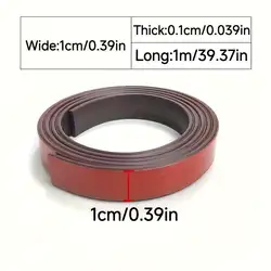Versatile Self - Adhesive Magnetic Rubber Tape with Strong Acrylic Backing (2roll)