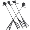 55CM Black Silicone Butterfly Shaped Top Long Straight Whip Riding Crop Flogger Paddle Slapper Horse Training Dressage Whips 1