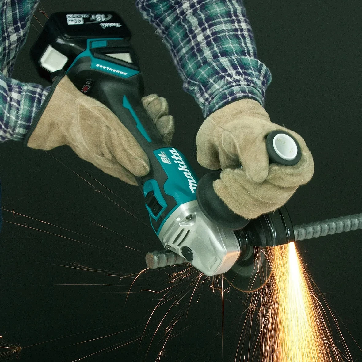 Makita DGA406Z 18V 100mm Brushless Cordless Angle Grinder - Main Image