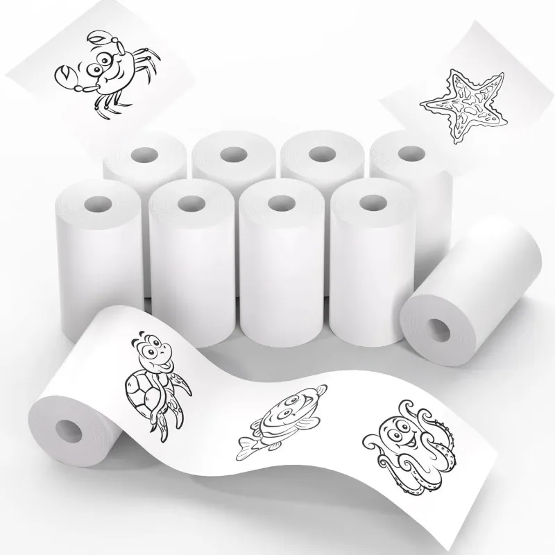 Thermal Paper Rolls for Children's Instant Print Cameras - 10-Pack