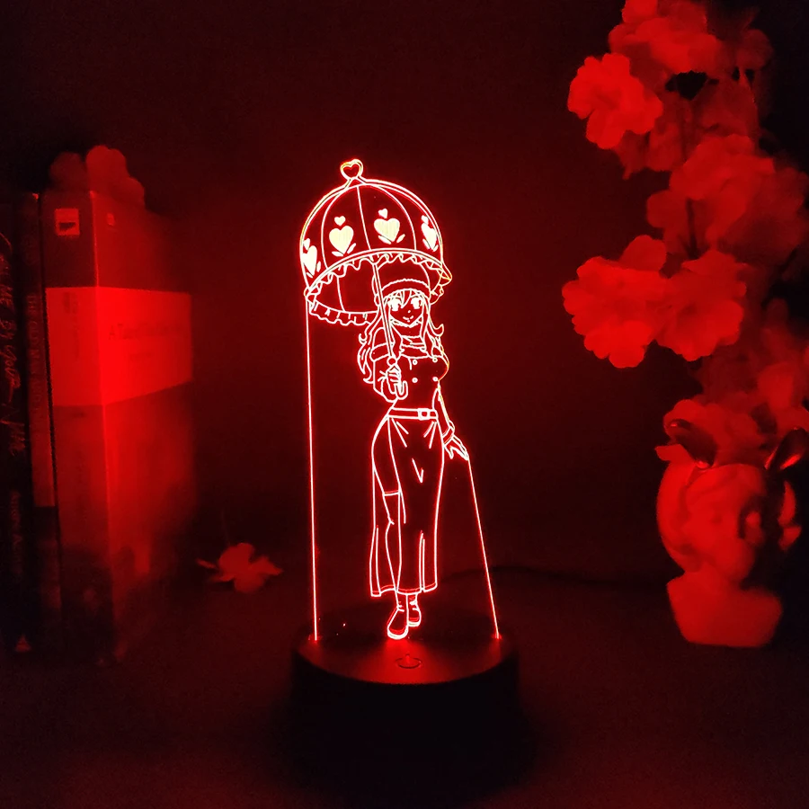 

Искусственная аниме лампа Kawaii декор комнаты ночник RGB Рабочий стол декоративная манга экшн-фигурка Рождественский подарок juvia lockser светодиодный