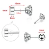 10pc 1pc G23 Titanium Lobe Piercing 4 Prong Zircon Ear Stud Tragus Cartilage Screw Earrings for Men Women Earrings Body Jewelry 4