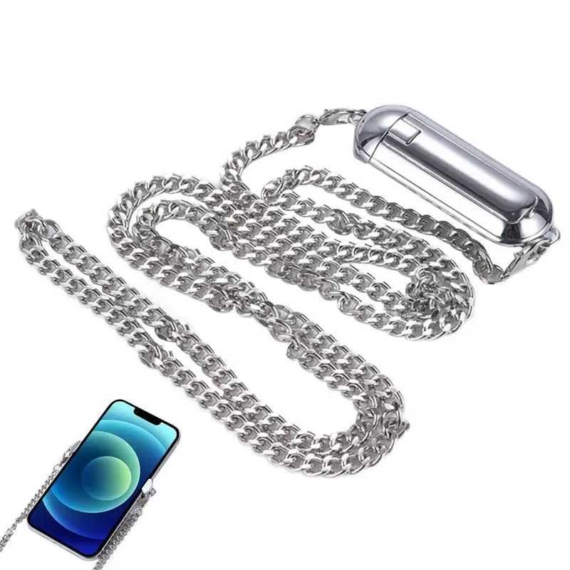 

Phone Crossbody Chain Back Clip Cell Phone Crossbody Lanyard Chain Universal Metal Crossbody Rope Mobile Phone Chain Accessories