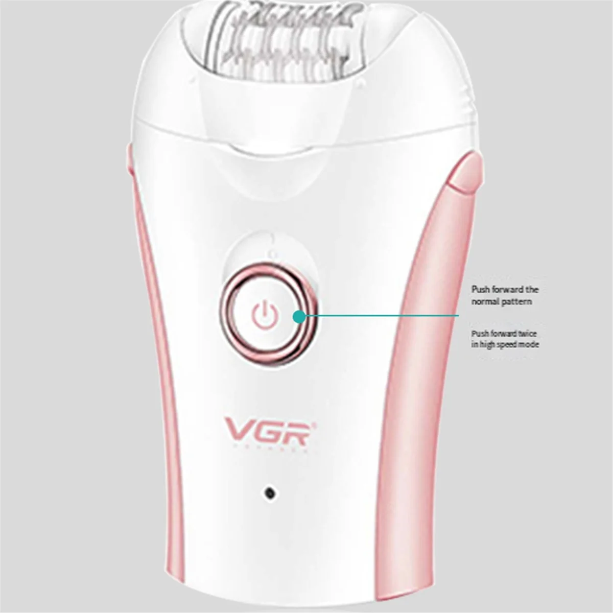 VGR Portable Electric Body Shaver Rechargeable Hair Removal Appliances Lady Epilator for Women Full Body,Light Pink 4