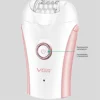VGR Portable Electric Body Shaver Rechargeable Hair Removal Appliances Lady Epilator for Women Full Body,Light Pink 4