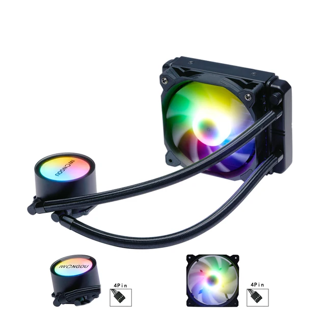 Liquid Cooling PC 120MM AM4 4pin Argb cpu water cooler IWONGOU x99