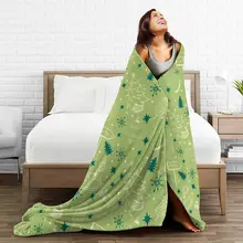

Rustic Style Suitable For Bed Sofa Camping Cold Movie Theater Or Travel Super Soft Flannel Blanket With Customizable Pattern