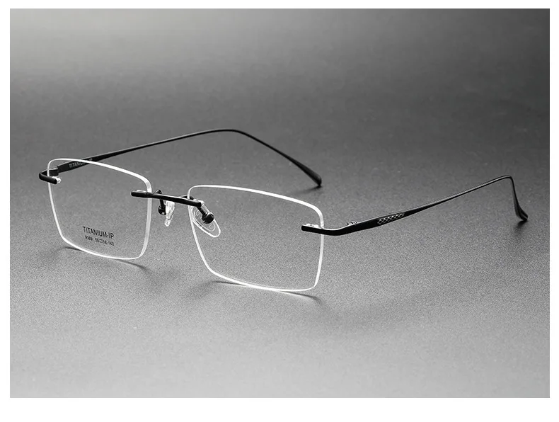 Herren Sonnenbrille mit-0,50-1,00-1,50-2,00-Myopie-Gläsern randlose Diamant-Anti-UV-Sonnenbrille Farbverlauf grau g15 farbige Gläser – Detail 22