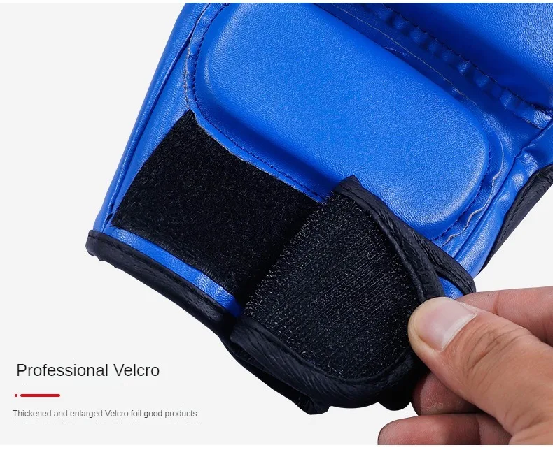 Gants Sanda UFC demi-doigts pour adultes et enfants, gants d'entraînement au combat Muay Thai MMA bo_voghion.com