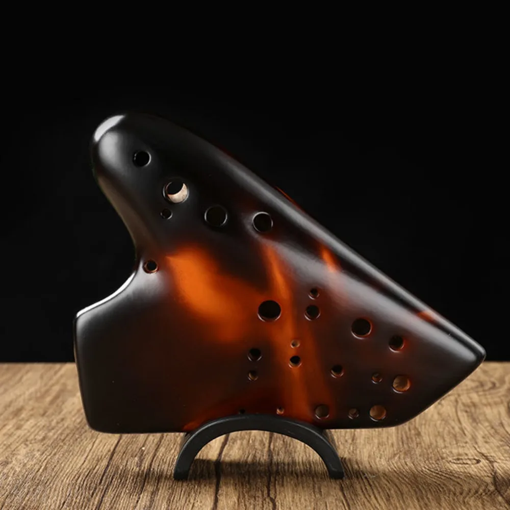 Triple Ocarina Alto C Key AC Professional Musical Instrumentation Ceramic Ocarinas Rare Orff Instruments Accessories Flute Gift