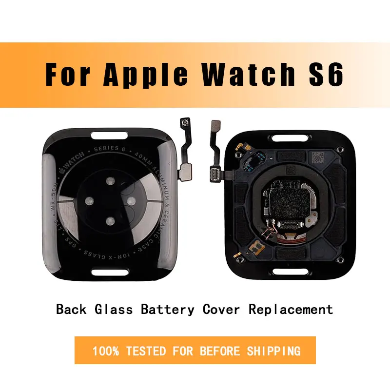 Original Back Glass Cover with Wireless Charging For Apple Watch Series 4 5 6 SE 7 8 9 40 41 44 45MM  GPS/LTE replacement Parts 5