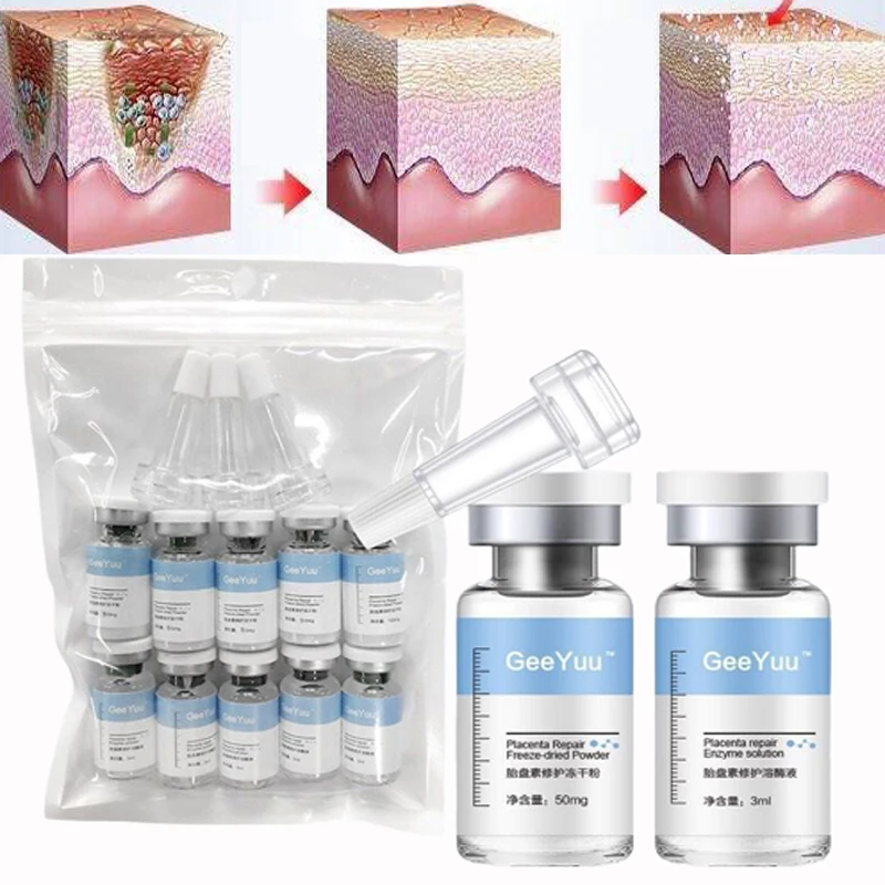 Oligopeptide Placenta Freeze-dried Powder Essence Repair Facial Moisturiz Hydrating Pore Shrinkage Skin Rejuvenation Skin Care 4