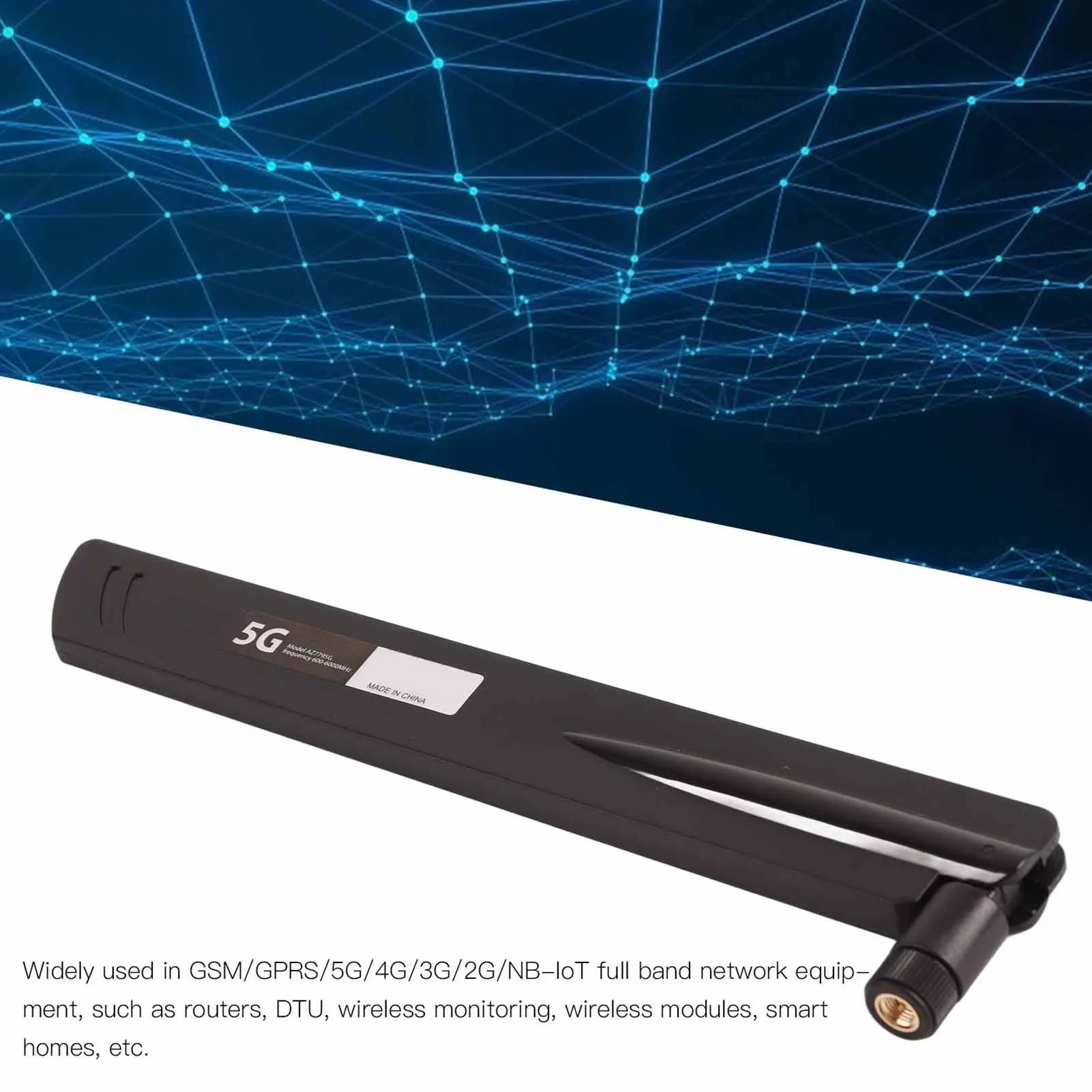 AZ7795G 18dbi 고이득 5G 안테나 600-6000mhz 블레이드 안테나 SMA 무지향성 풀 밴드 안테나 (무선 공유기용)