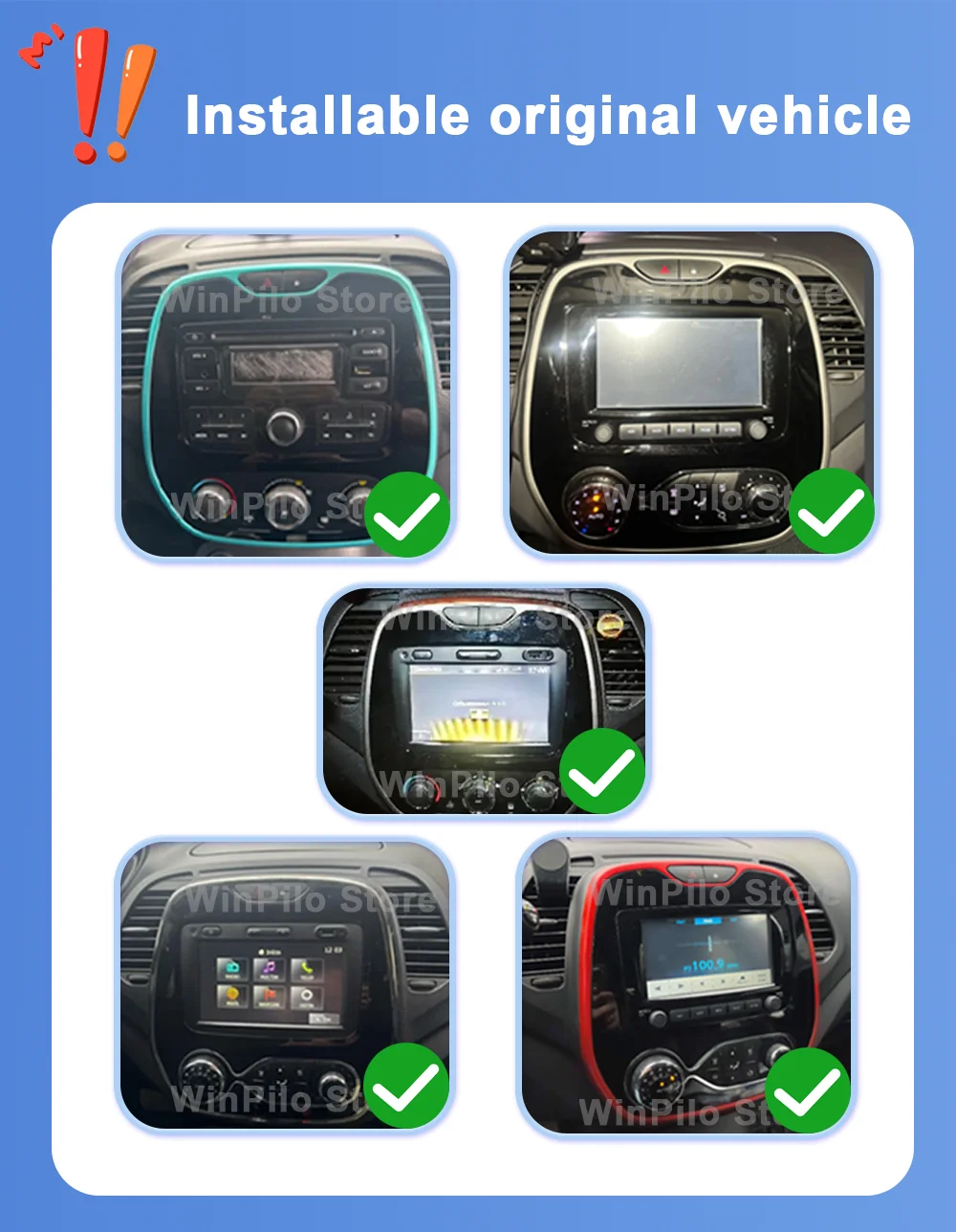 Android para Renault Captur Kaptur Clio Samsung QM3 2013 2014 2015 2016 estéreo Carplay sistema de navegación GPS 2 Din DSP unidad principal 3