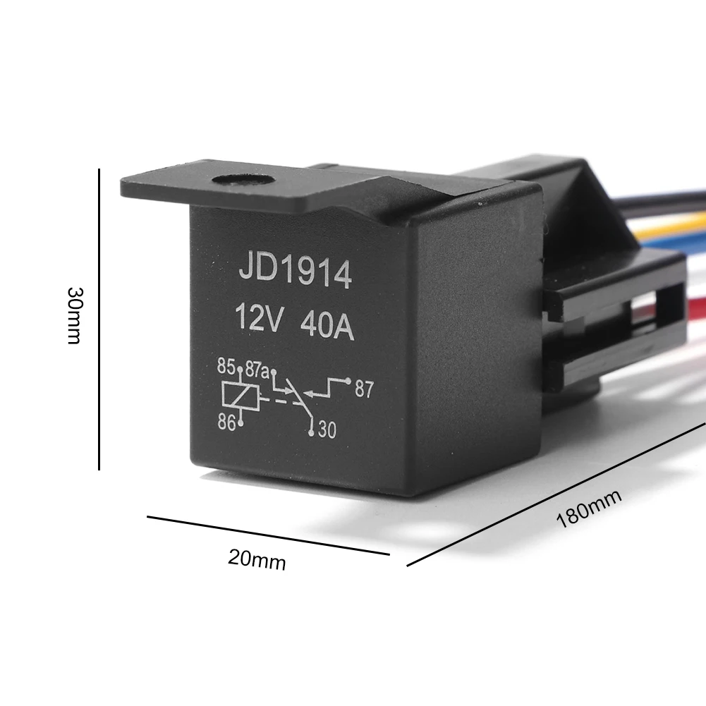 5pcs Automotive Relay 12 V/24 V Low Power Consumption Automobile Relay Replacement Parts for Car Audio System Security System