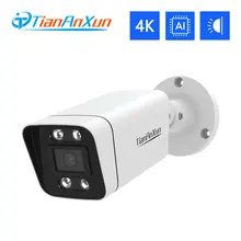 Tiananxun 8Mp 5Mp Poe Ip Camera 4K Cctv Bewakingscamera 'S Outdoor Ai Twee Weg Audio Video Recorder Voor nvr Systeem