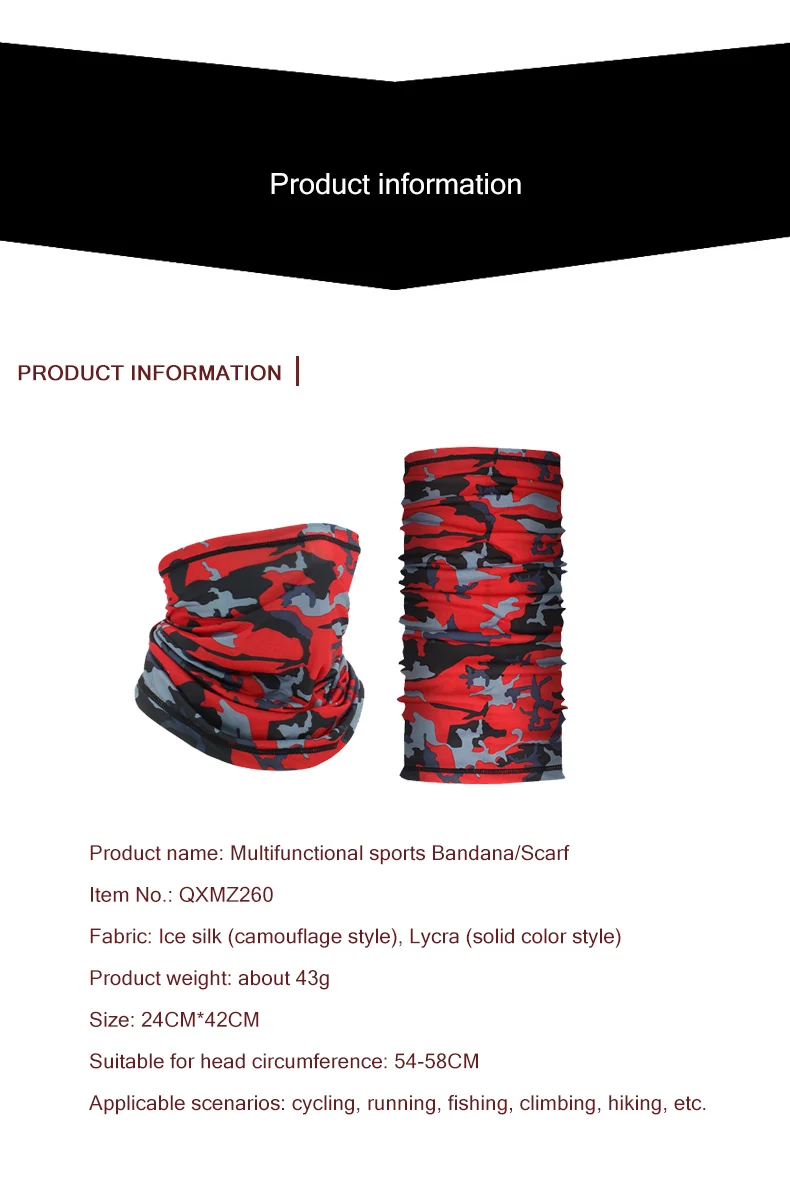 Bandana Unisexe MTB YANIKY - Respirable, Protection UV, Bord élastique Pour Vélo, Rando, Moto (86% Nylon/14% élasthanne) - 10
