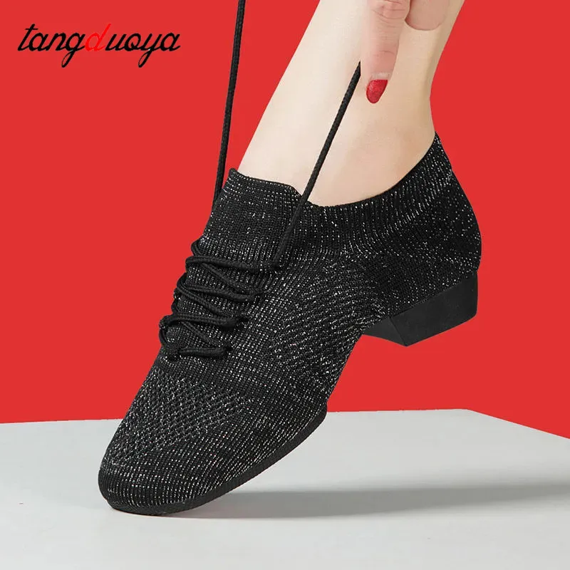 Dance shoes teachers practice dancing shoes for women latin Ballroom modern tango dance shoes