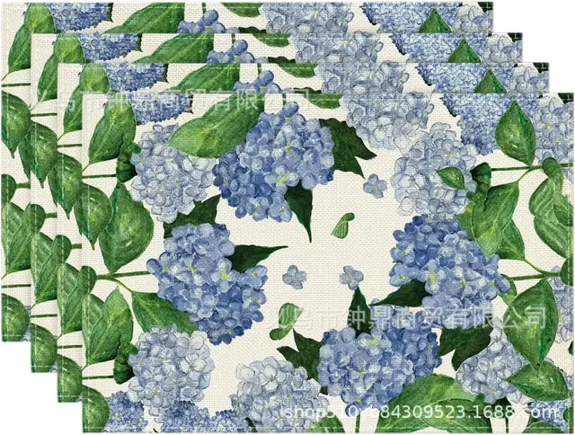 Green Plant Linen Placemats 6