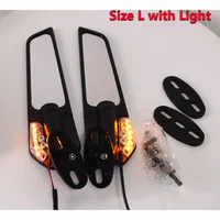 For Yamaha YZF R125 R25 R15V3 R1S Side Mirrors Rearview Mirror Modified Wind Wing Rotating Espelhos Moto Espejo Retrovisor 2