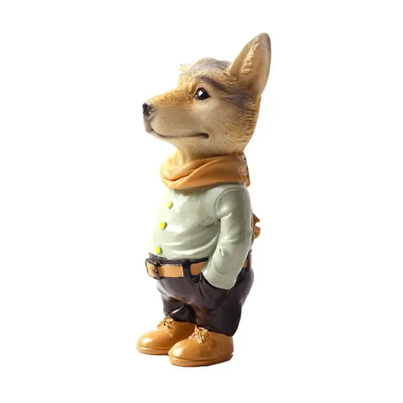 

Mini Garden Statue Small Animal Toy Resin Hand Painted Animal Statues Desktop Animal Statue For Wine Cabinet Craft Simple