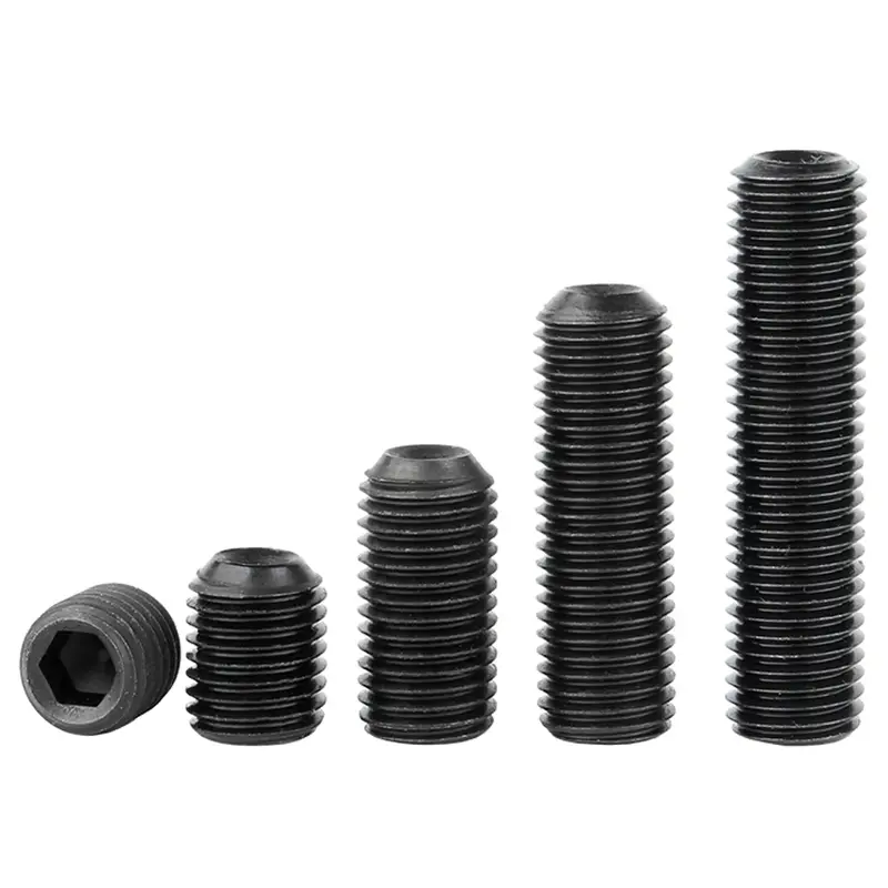 10Pcs/lot M2 M2.5 M3 M4 M5 M6 M8 M10 Headless Cup Point Set Screw 12.9 Grade Carbon Steel Hex Socket Set Screw Support Customize - Image 3