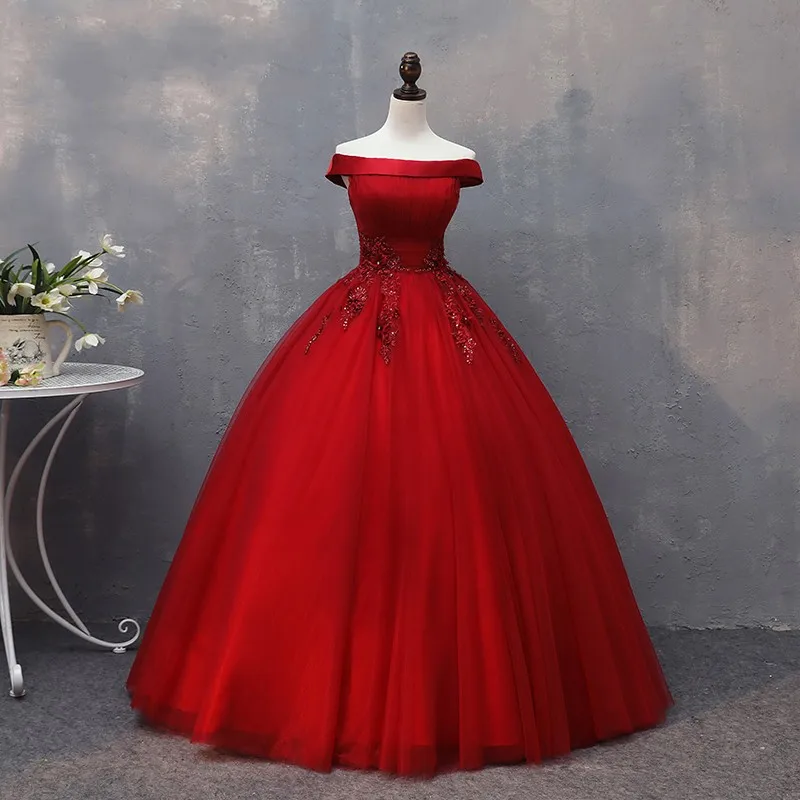 

ANGELSBRIDEP бальное платье с вырезом лодочкой Тюлевое платье Quinceanera с 3D цветочной аппликацией корсет на молнии милое платье 16 Платья для 15 лет