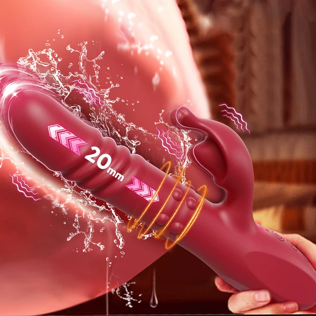 Powerful Telescopic Rabbit Vibrator for Women G Spot Rotating Massage Vaginal Clitoris Stimulator Female for Adult Sexy Toys 1