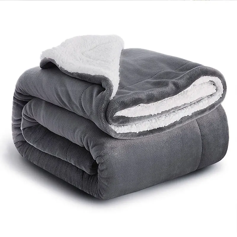 Midsum Thick Blanket Duvet Cover Double Layer Warm Winter Fleece Bed