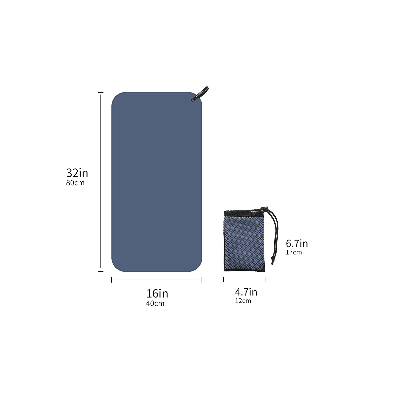 Ultra-Absorbent Quick-Dry Microfiber Towel with Mesh Bag - Perfect for Outdoor and Fitness Activities
