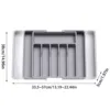 Silverware Drawer Organizer, Expandable Utensil Tray for Kitchen, Adjustable Flatware and Cutlery Holder for Spoons Forks Knives 6