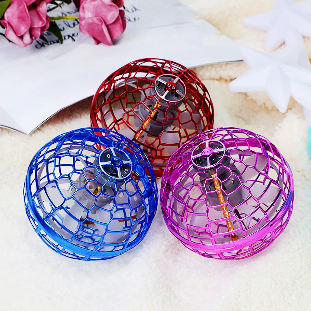 FLYNOVA Flying Ball Boomerang Drone Flyorb Magic With LED Lights Toys Hover Ball Flying Spinner Fidget Toys For Children Gift 6