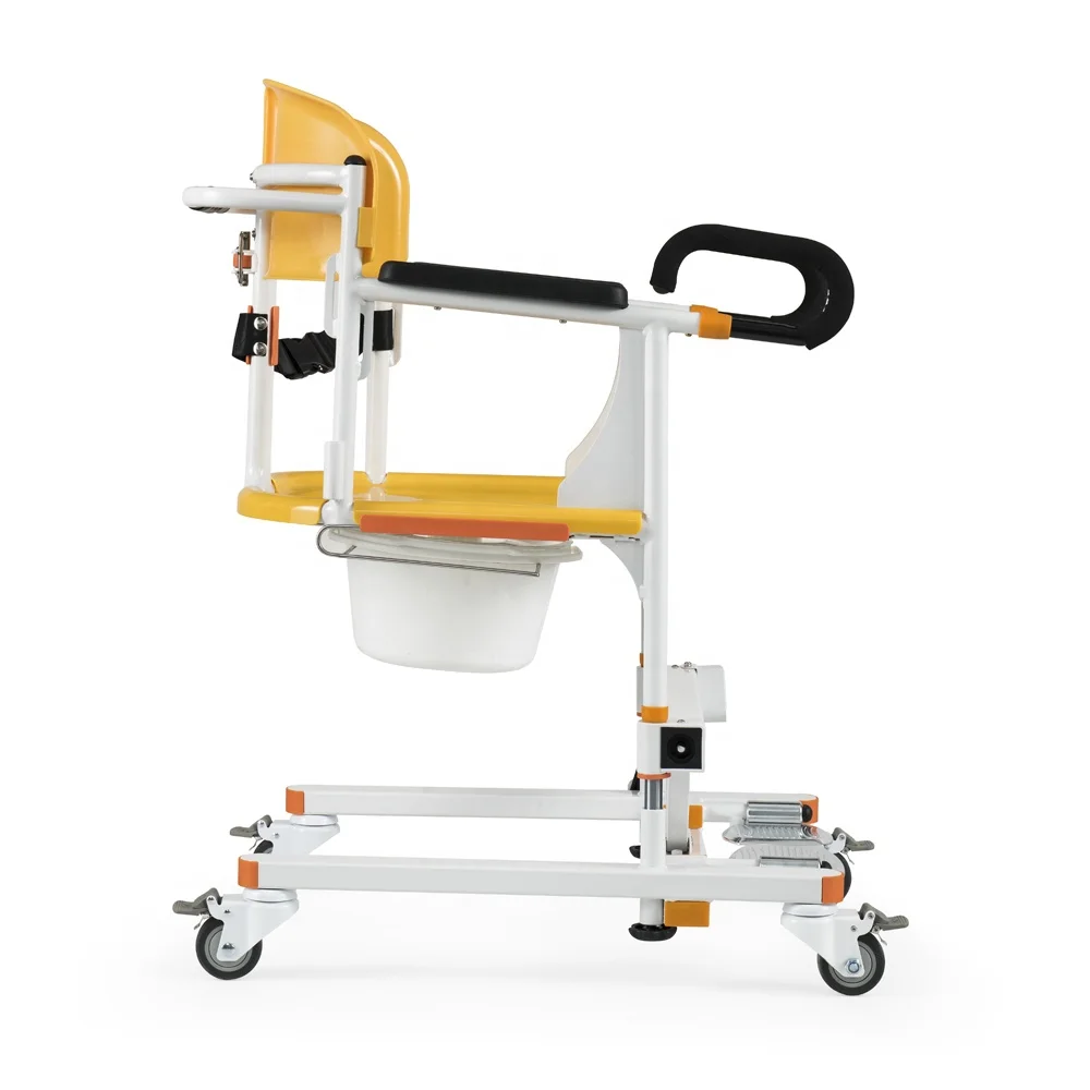 adjustable shower commode toilet chair with toilet wheels commode  lift patient transfer chair 2