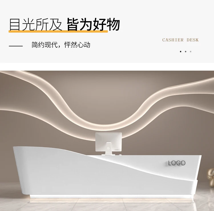 Description Picture 5 of itemLectern European Reception Desks Executive Hospital Replica Cashier Table Luxury Escritorios De Oficina Reception Furniture