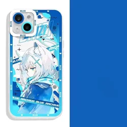 Anime Blue Archive Clear Cartoon Phone Case | Blue Themed Protective Casing - Samsung S23 Ultra (S28154)