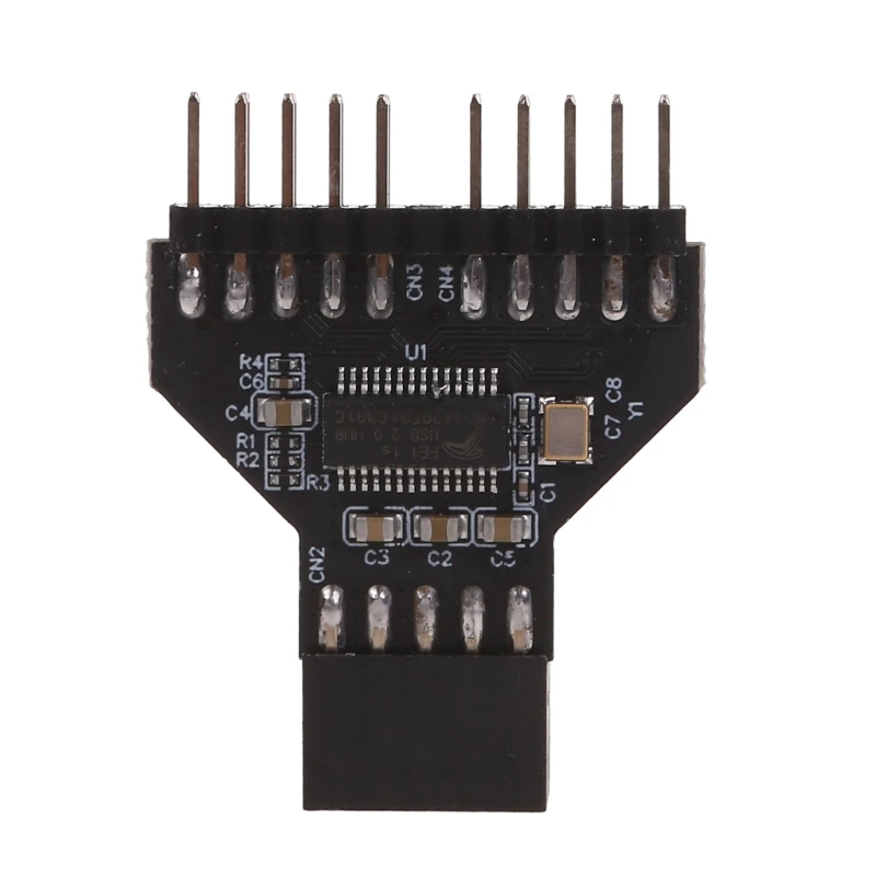 

Motherboard USB 9Pin USB 2.0 Female Black Header Splitter 1 To 2 Extension Cable Adapter 9-Pin USB HUB