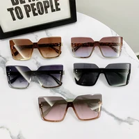 Lunettes De soleil sans bords pour femmes, Vintage, surdimensionnées, De luxe, Design à la mode, marque Gafas De Sol 2