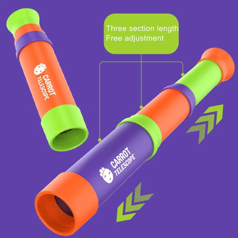 

Телескоп с объективом 8x для моркови, телескоп с 3d принтом, развивающие игры, выдвижные игрушки, портативный мини-Телескоп для детей, подарки