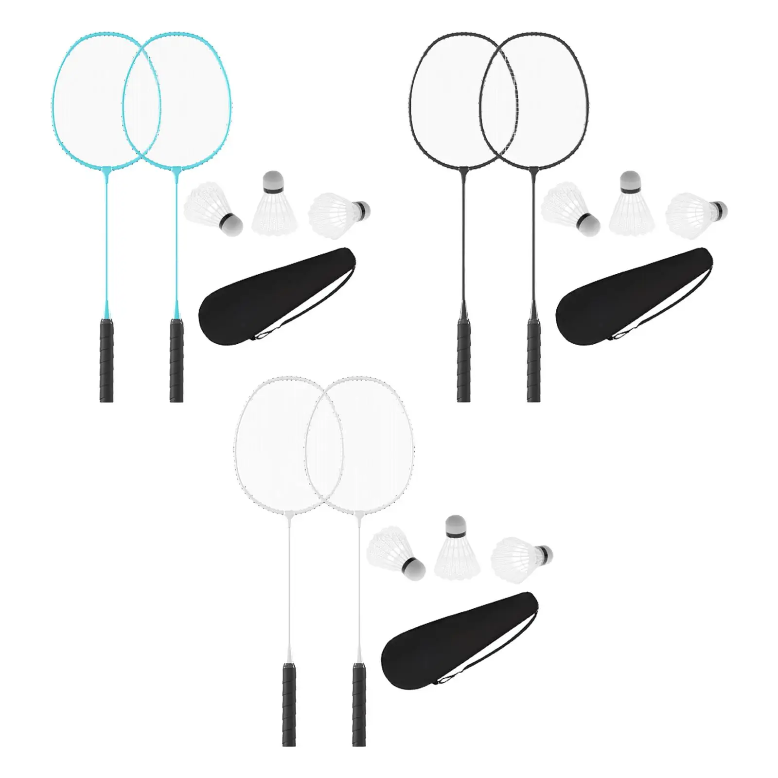 휴대용 배드민턴 라켓 세트, 전문 더블 라켓, 스포츠 키즈, 성인 초보자 커플 테니스 